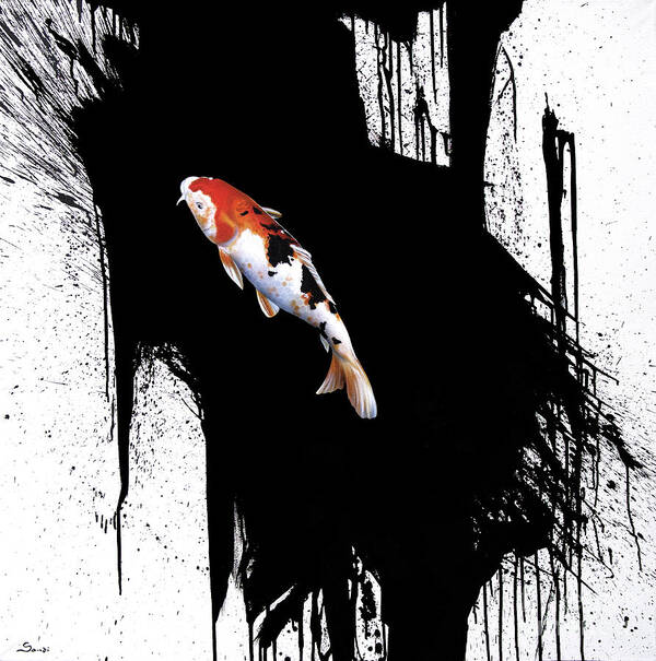 Koi Poster featuring the painting Untitled by Sandi Baker