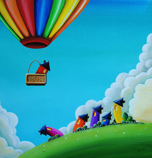 Balloon Poster featuring the painting Up Up and Away by Cindy Thornton
