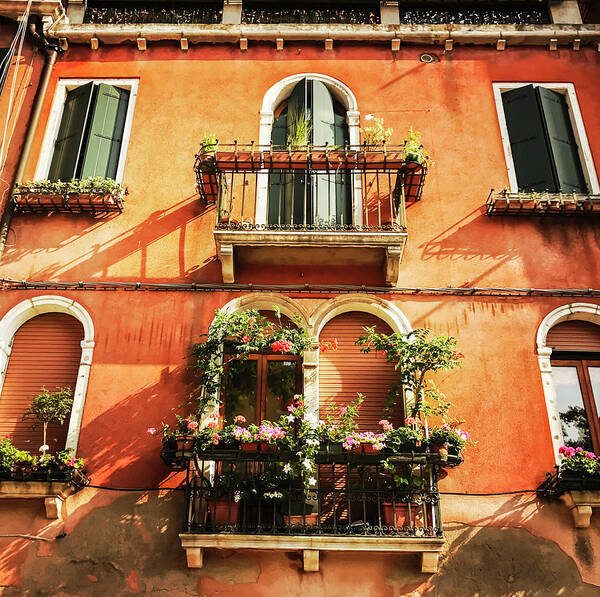 Venice Poster featuring the photograph Venetian Windows by Alessandro Della Pietra