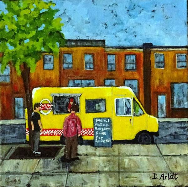 Food Truck Poster featuring the painting Vesta Lunch by Diane Arlitt