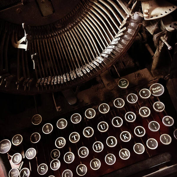 Typewriter Poster featuring the photograph Vintage typewriter by GoodMood Art