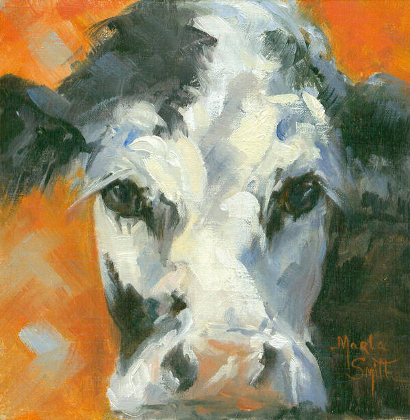 Cows Poster featuring the painting Violet by Marla Smith