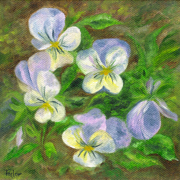 Flowers Poster featuring the painting Violets by FT McKinstry