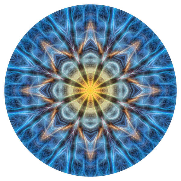 Mandala Poster featuring the digital art Warmth in the Cold Mandala by Beth Sawickie