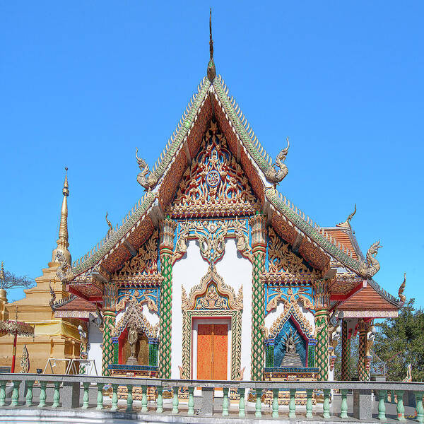 Scenic Poster featuring the photograph Wat Phratat Chom Taeng Phra Ubosot DTHCM1690 by Gerry Gantt