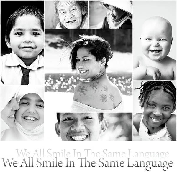 People Poster featuring the photograph We All Smile In The Same Language by Jacky Gerritsen