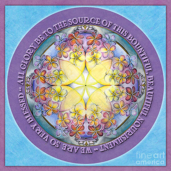 Mandala Poster featuring the painting We are Blessed Mandala Prayer by Jo Thomas Blaine