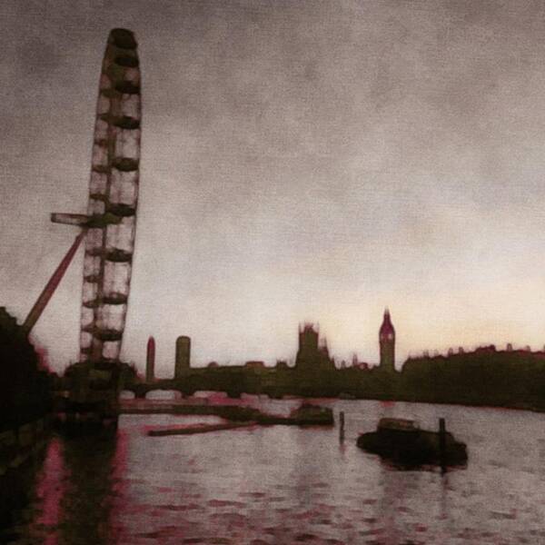 Parliament Poster featuring the photograph Why Does The River Run Red? #london by David Asch