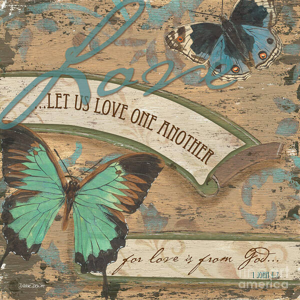 Butterfly Poster featuring the painting Wings of Love by Debbie DeWitt