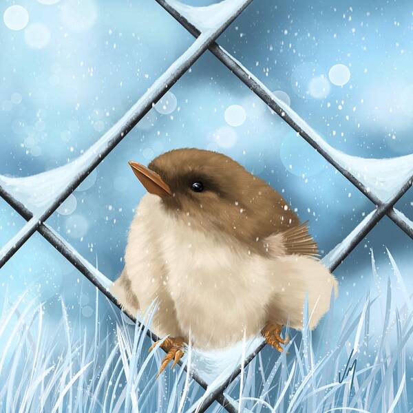 Winter Poster featuring the painting Winter sweetness by Veronica Minozzi