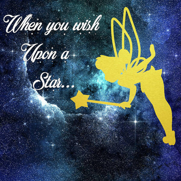 Tink Poster featuring the digital art Wish Upon a Star by Steph Gabler