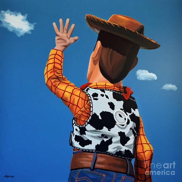 Toy Story Poster featuring the painting Woody of Toy Story by Paul Meijering