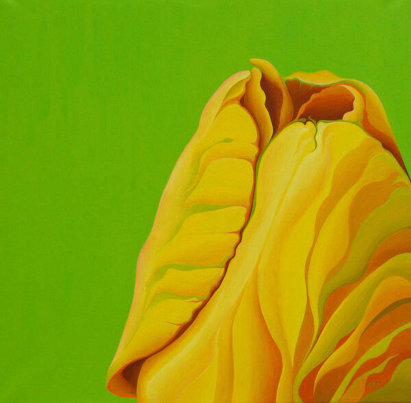 Yellow Poster featuring the painting Yellow SomeBuddy by Amy Ferrari
