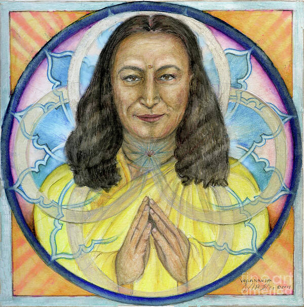 Mandala Poster featuring the painting Yogananda by Jo Thomas Blaine