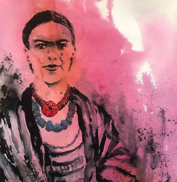  Poster featuring the painting Younq Frida by Tara Moorman