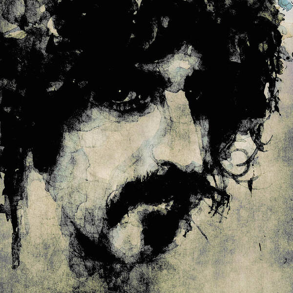 Frank Zappa Poster featuring the painting Zappa by Paul Lovering