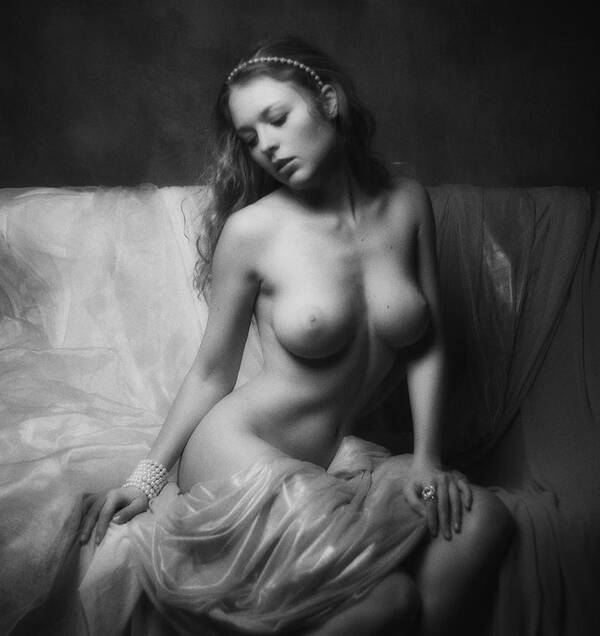 Fine Art Nude Poster featuring the photograph A. by Zachar Rise