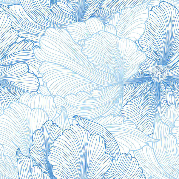 Delicate Poster featuring the digital art Floral Seamless Pattern Flower by Yoko Design