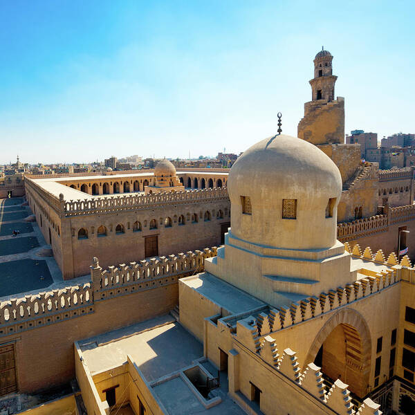 Tranquility Poster featuring the photograph Ibn Tulun Mosque In Cairo, Egypt #1 by Asier