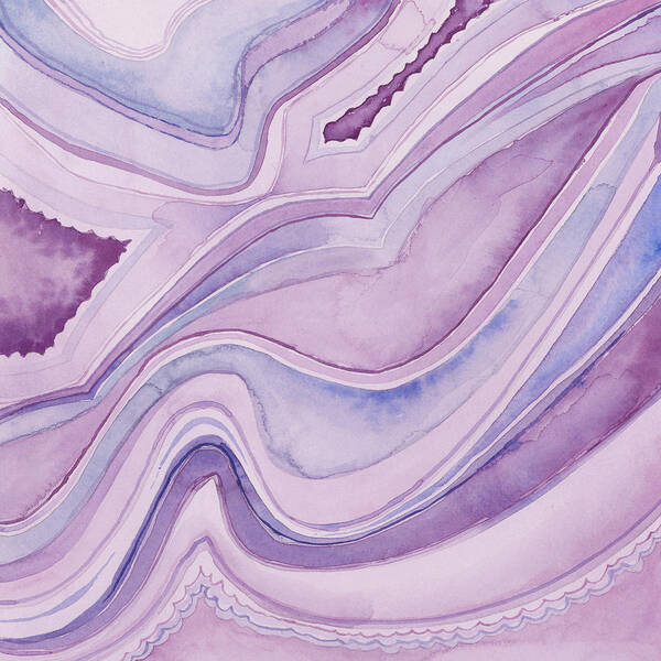 Abstract Poster featuring the painting Pastel Agate II #1 by Megan Meagher