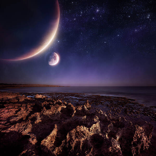 Scenics Poster featuring the photograph Planets #1 by Da-kuk