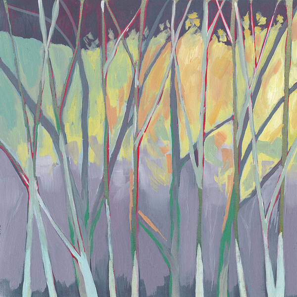 Landscapes Poster featuring the painting Tangled Twilight II #1 by Grace Popp