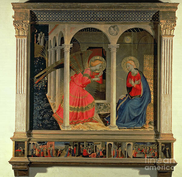 Art Poster featuring the painting The Annunciation by Fra Angelico