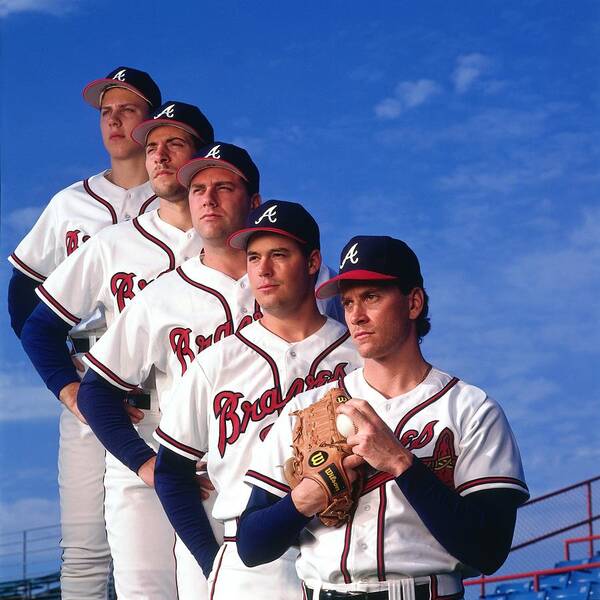 John Smoltz Poster featuring the photograph Atlanta Braves #2 by Ronald C. Modra/sports Imagery