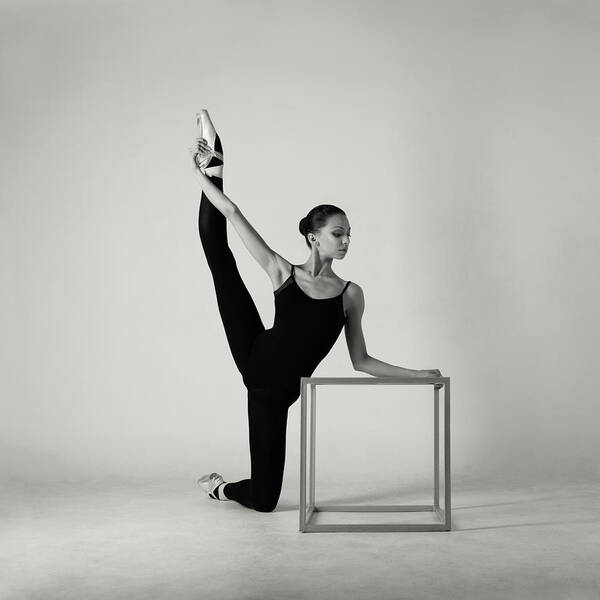 Ballet Dancer Poster featuring the photograph Modern Ballet Dancer #2 by Lambada