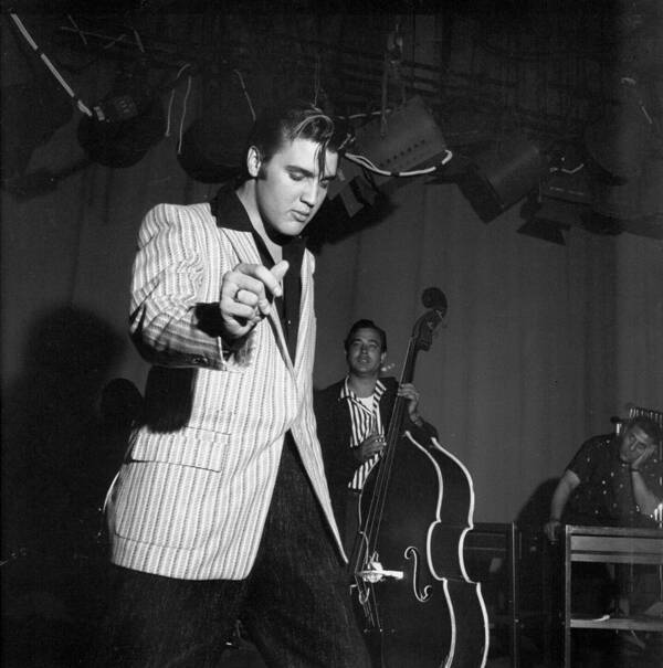 1950-1959 Poster featuring the photograph Rock And Roll Musician Elvis Presley #2 by Michael Ochs Archives