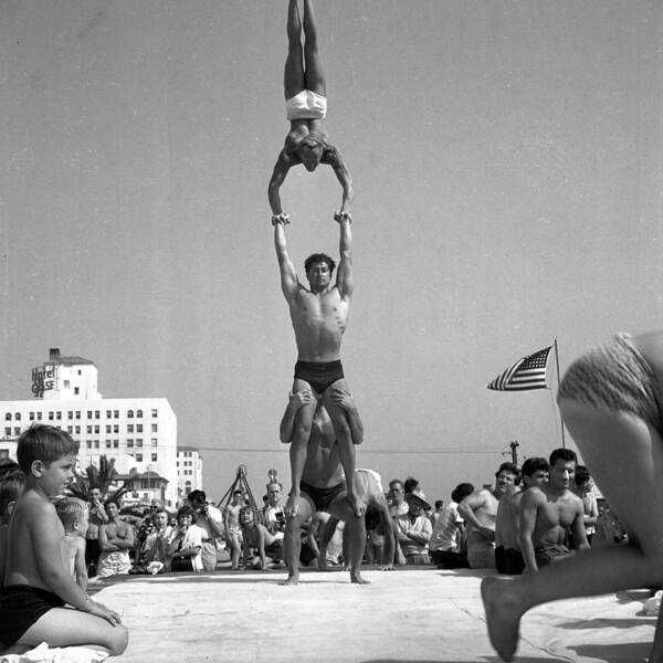 People Poster featuring the photograph Muscle Beach Santa Monica #3 by Michael Ochs Archives