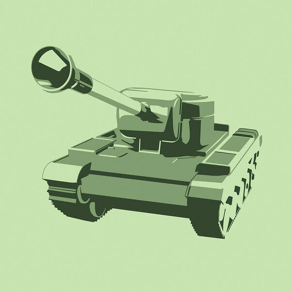 Armed Forces Poster featuring the drawing Military Tank #5 by CSA Images