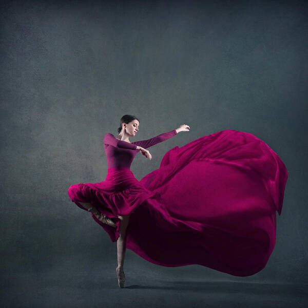 Fabric Poster featuring the photograph The Girl & Dance by Moein Hashemi Nasab