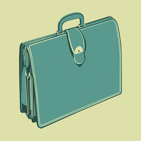 Accessories Poster featuring the drawing Briefcase #9 by CSA Images