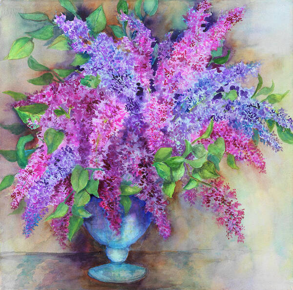 A Varity Of Lilacs Poster featuring the painting A Varity Of Lilacs by Joanne Porter