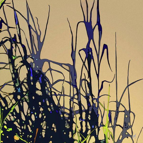 Seagrass Poster featuring the digital art Afternoon Shadows by Gina Harrison