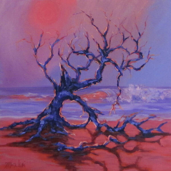 Trees Poster featuring the painting Beached by Karen Ilari