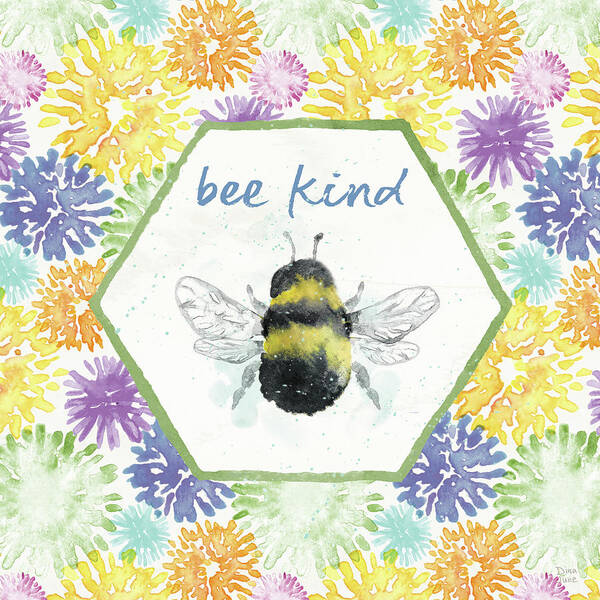 Animals Poster featuring the painting Bee Harmony Vii by Dina June