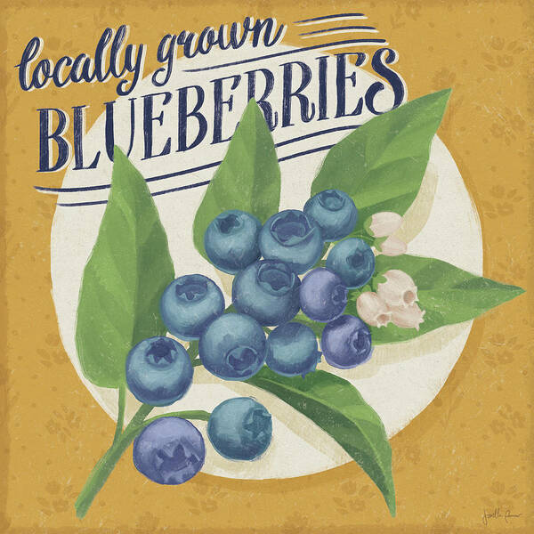 Berries Poster featuring the mixed media Berry Breeze II by Janelle Penner