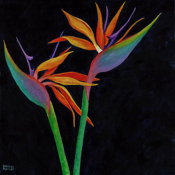 Flowers Poster featuring the painting Bird Of Paradise 2 by Darice Machel McGuire