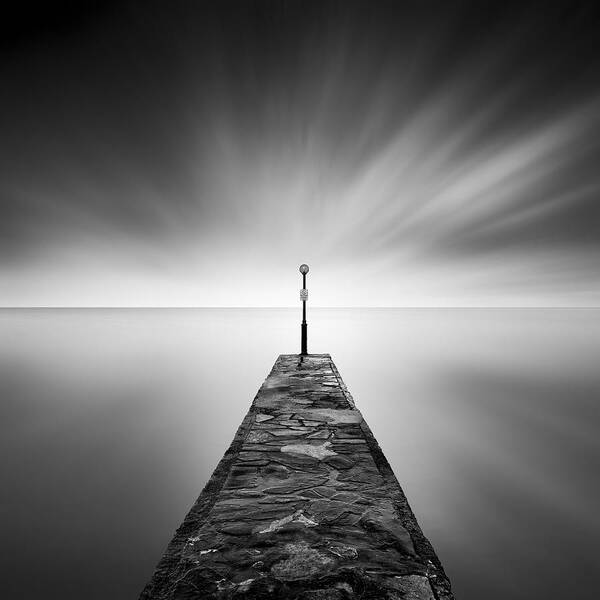 Pier Poster featuring the photograph Black Jetty by George Digalakis