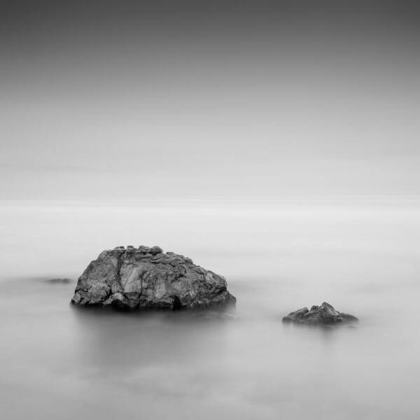 Long Exposure Poster featuring the photograph Black Sea Rocks by C?t?lin B?ican