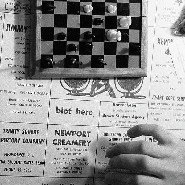 Providence Poster featuring the photograph Blot Here, aka Black's Move, 1972 by Jeremy Butler