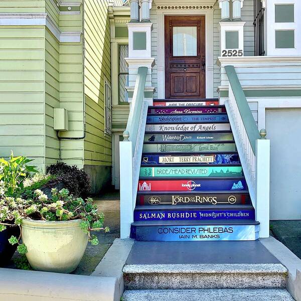  Poster featuring the photograph Book Stairs House by Julie Gebhardt