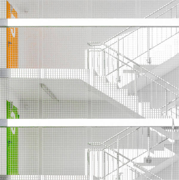 Graphic Poster featuring the photograph Car Park Stairs by Stephan Rckert