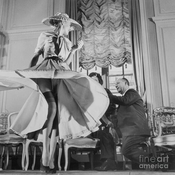 Christian Dior With Woman Modeling Poster by Bettmann 