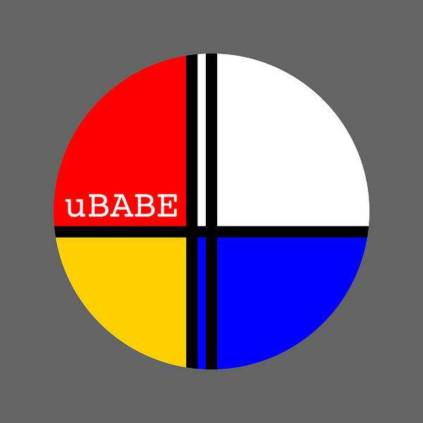 De Stijl Circle Poster featuring the digital art Circle Style by Ubabe Style