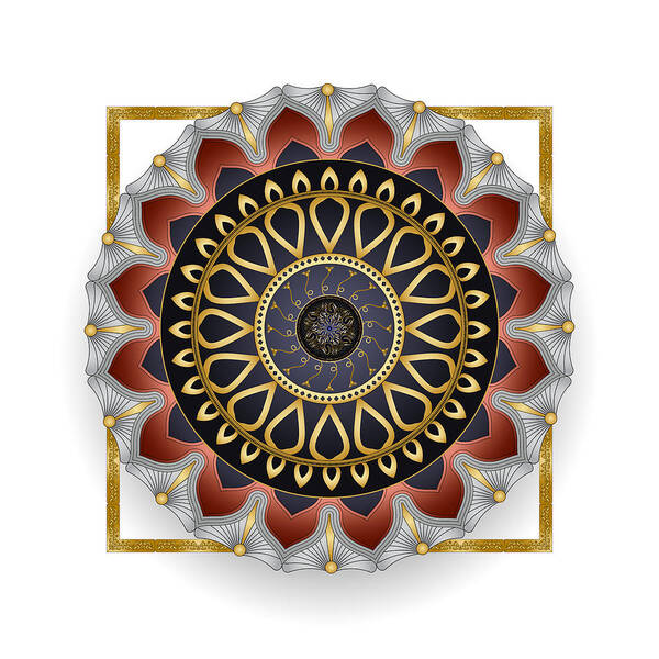 Mandala Poster featuring the digital art Circumplexical No 3483 by Alan Bennington