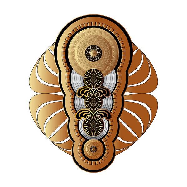 Mandala Poster featuring the digital art Circumplexical No 3658 by Alan Bennington