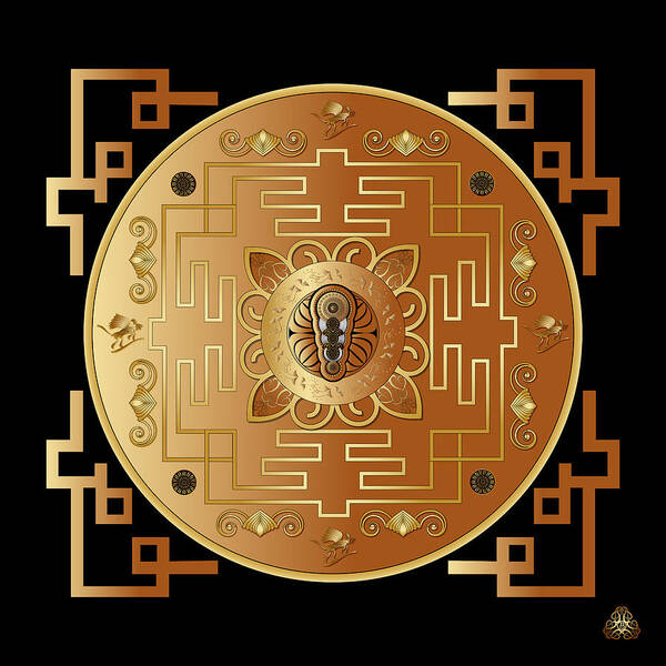 Mandala Poster featuring the digital art Circumplexical No 4053 by Alan Bennington